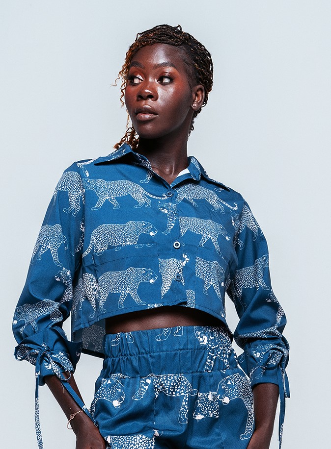Camisa Cropped Leopardo